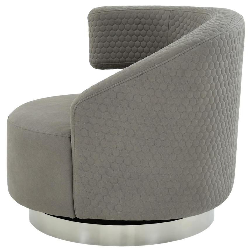 Okru II Light Gray Swivel Chair w/2 Pillows  alternate image, 4 of 11 images.