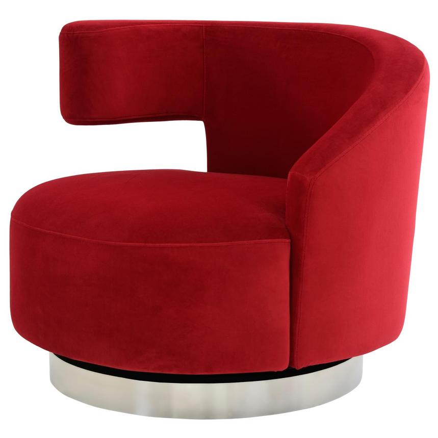 Okru II Red Accent Chair w/2 Pillows  alternate image, 4 of 12 images.