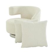Okru II Cream Swivel Chair w/2 Pillows  main image, 1 of 11 images.