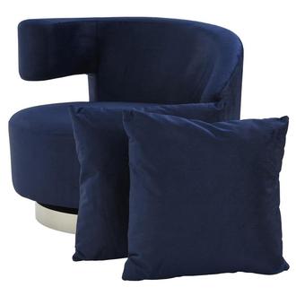 Dark blue best sale accent pillows