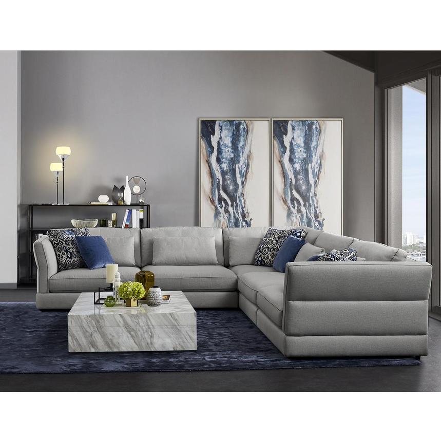 Skyward Sectional Sofa w/Ottoman  alternate image, 2 of 7 images.