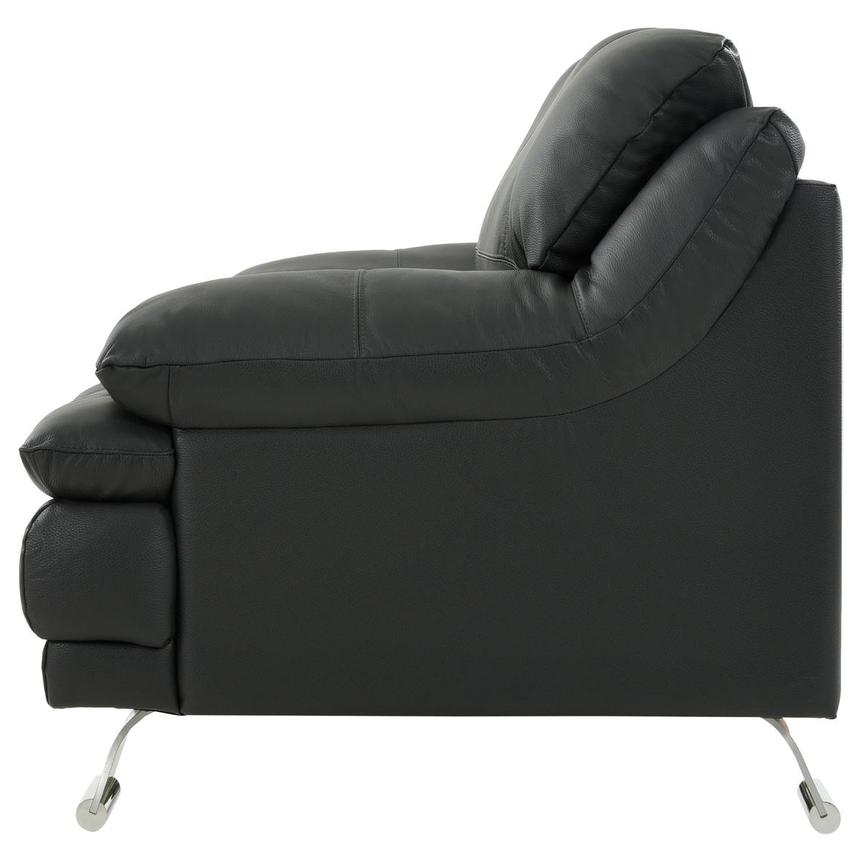 Rio Dark Gray Leather Chair  alternate image, 3 of 7 images.