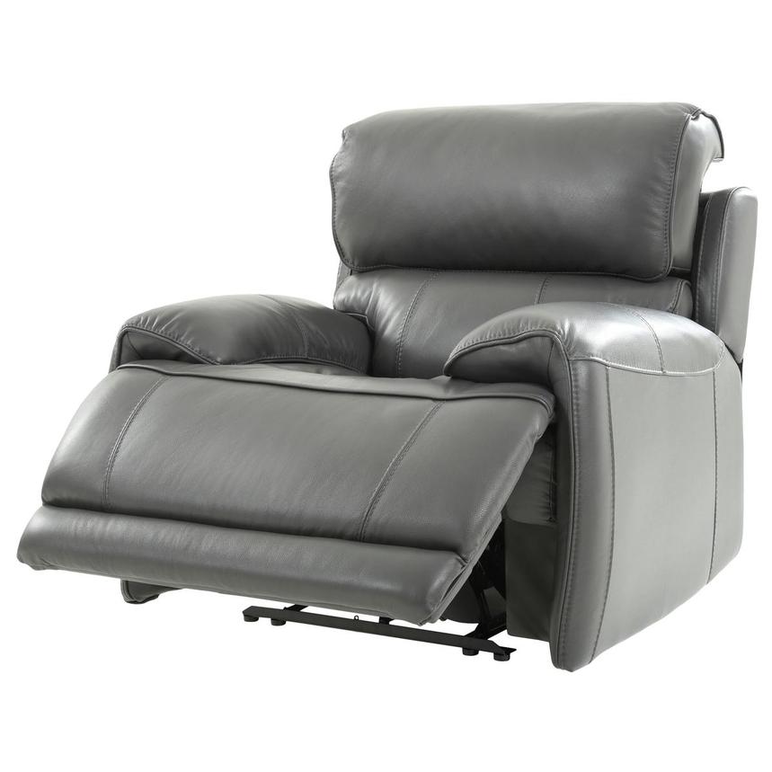 Cody Gray Leather Power Recliner  alternate image, 3 of 10 images.
