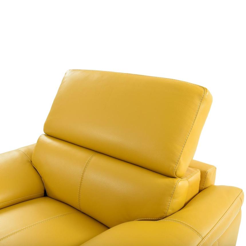 Gabrielle Yellow Leather Power Recliner  alternate image, 7 of 11 images.