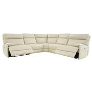 Benz Cream Leather Power Reclining Sectional with 5PCS/2PWR  alternate image, 2 of 9 images.