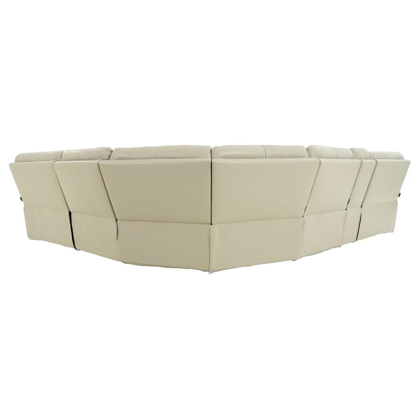 Benz Cream Leather Power Reclining Sectional with 6PCS/2PWR  alternate image, 4 of 11 images.