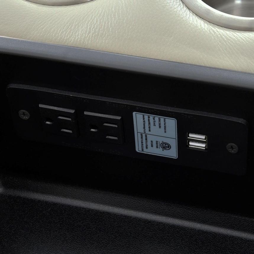 Benz Cream Leather Power Reclining Sectional with 6PCS/2PWR  alternate image, 9 of 11 images.