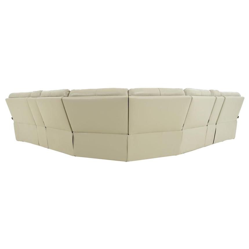 Benz Cream Leather Power Reclining Sectional with 7PCS/3PWR  alternate image, 4 of 11 images.