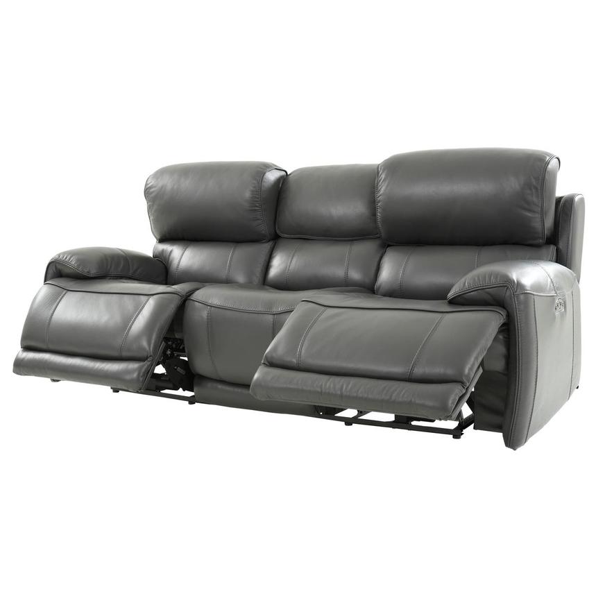 Cody Gray Leather Power Reclining Sofa  alternate image, 3 of 10 images.