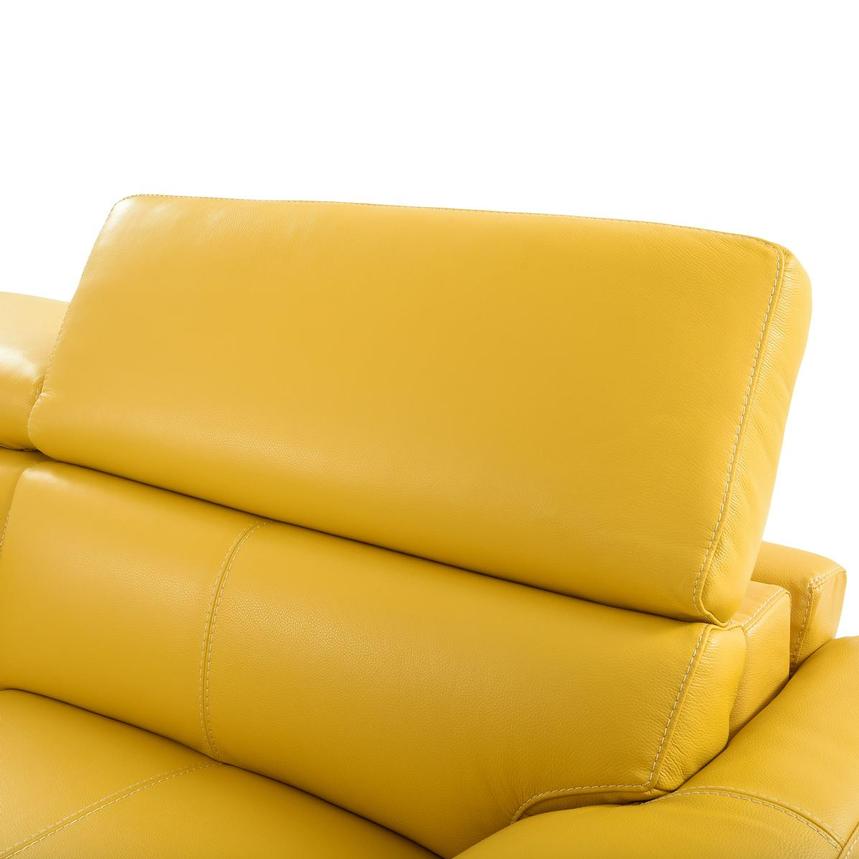 Gabrielle Yellow Leather Power Reclining Sofa  alternate image, 7 of 11 images.