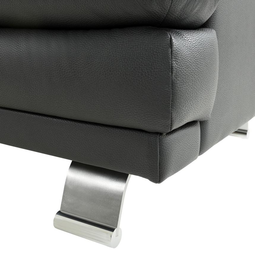 Dark gray leather online chair