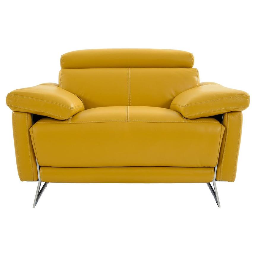 Gabrielle Yellow Leather Power Recliner El Dorado Furniture