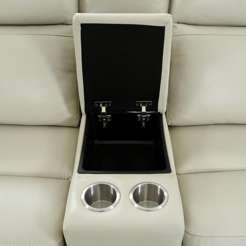 Benz Cream Leather Power Reclining Sectional with 6PCS/2PWR alternate image, 8 of 11 images.