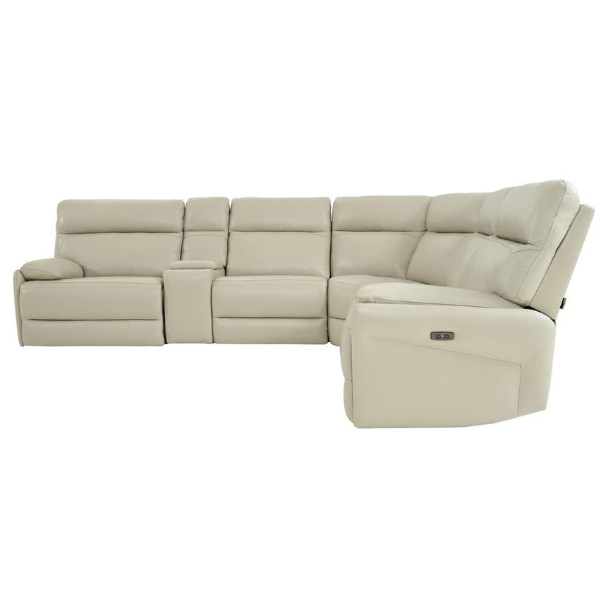 Benz Cream Leather Power Reclining, Danvors 7 Pc Leather Sectional Sofa With 3 Power Recliners