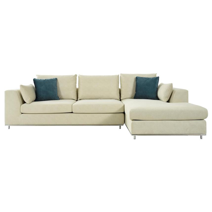 Grigio Cream Sectional Sofa w/Right Chaise | El Dorado Furniture