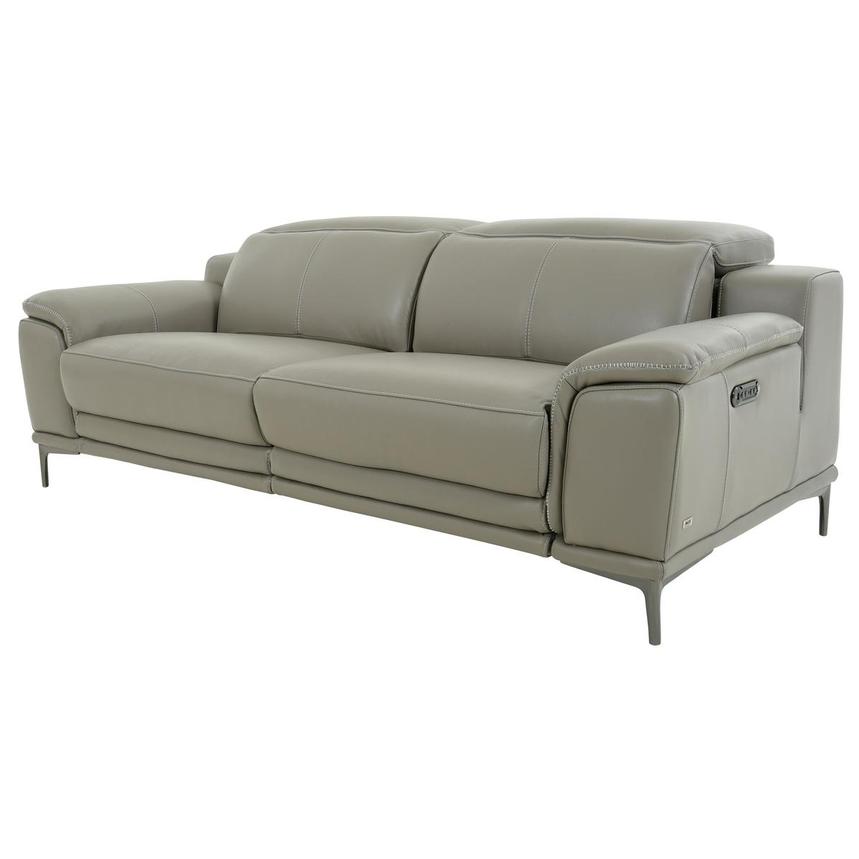 Katherine Taupe Leather Power Reclining Sofa El Dorado Furniture