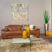 Gian Marco Tan Leather Power Reclining Sofa  alternate image, 2 of 10 images.