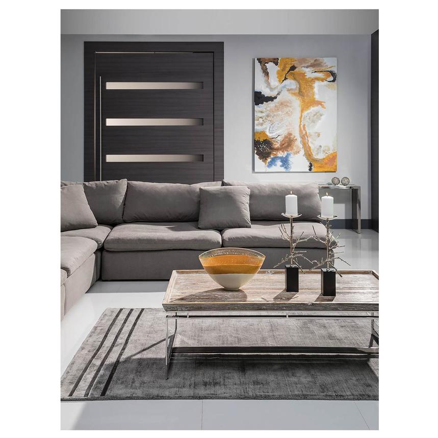 Nube Gray Corner Sofa with 5PCS/3 Armless Chairs  alternate image, 3 of 10 images.