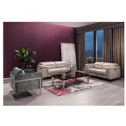Anabel Cream Leather Power Reclining Sofa | El Dorado Furniture