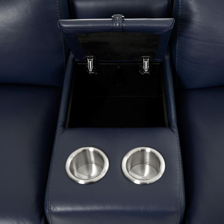 Charlie Blue Home Theater Leather Seating with 5PCS/3PWR  alternate image, 10 of 13 images.