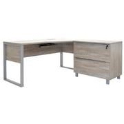 Flavia Gray L-Shaped Desk  main image, 1 of 11 images.