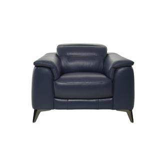Anabel Blue Leather Chair