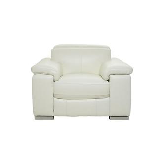 Charlie White Leather Chair