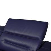 Anabel Blue Leather Loveseat  alternate image, 6 of 11 images.