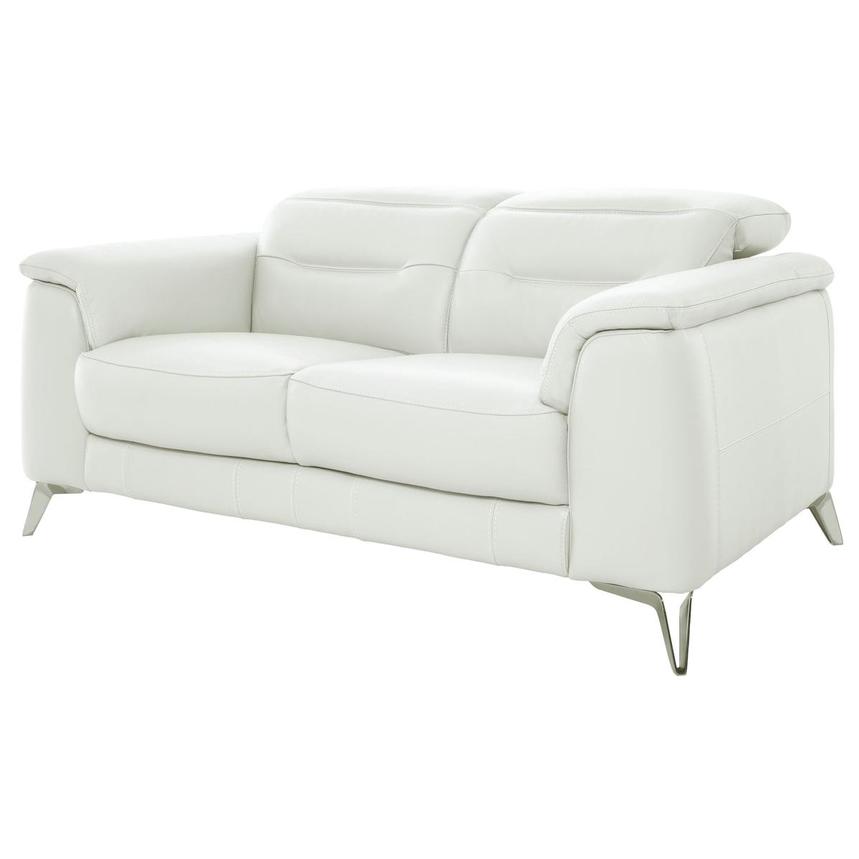 Anabel White Leather Loveseat  alternate image, 2 of 11 images.