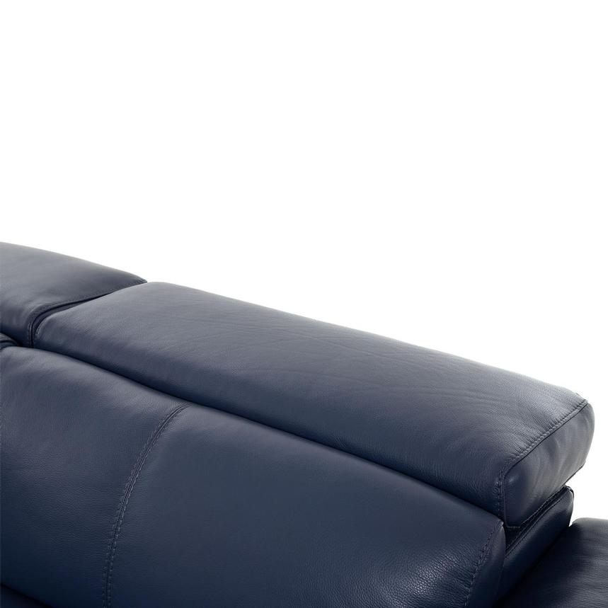 Charlie Blue Leather Power Reclining Sectional with 4PCS/2PWR  alternate image, 7 of 11 images.