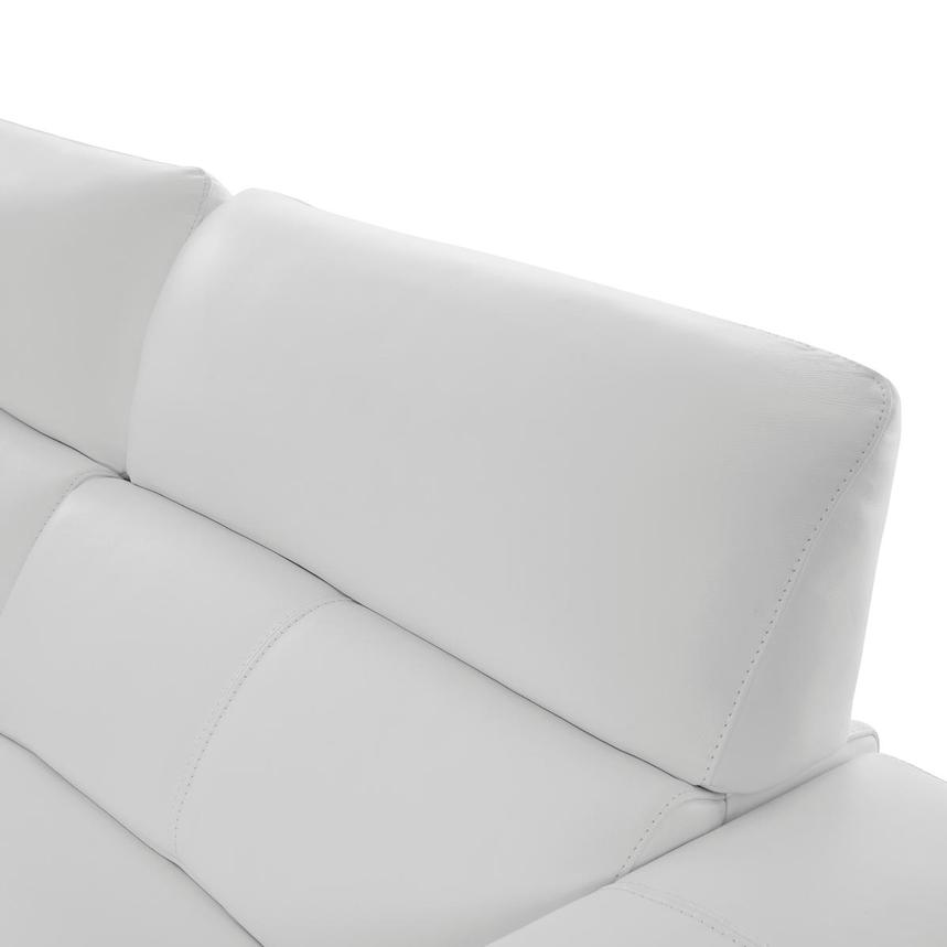 Charlette White Leather Power Reclining Sofa  alternate image, 7 of 14 images.