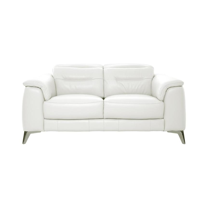 Anabel White Leather Loveseat El, White Leather Loveseat Recliner