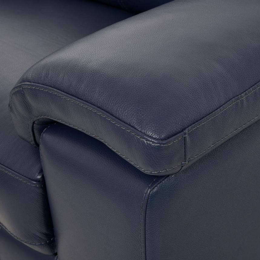 Charlie Blue Leather Power Reclining Sectional with 6PCS/2PWR alternate image, 8 of 12 images.