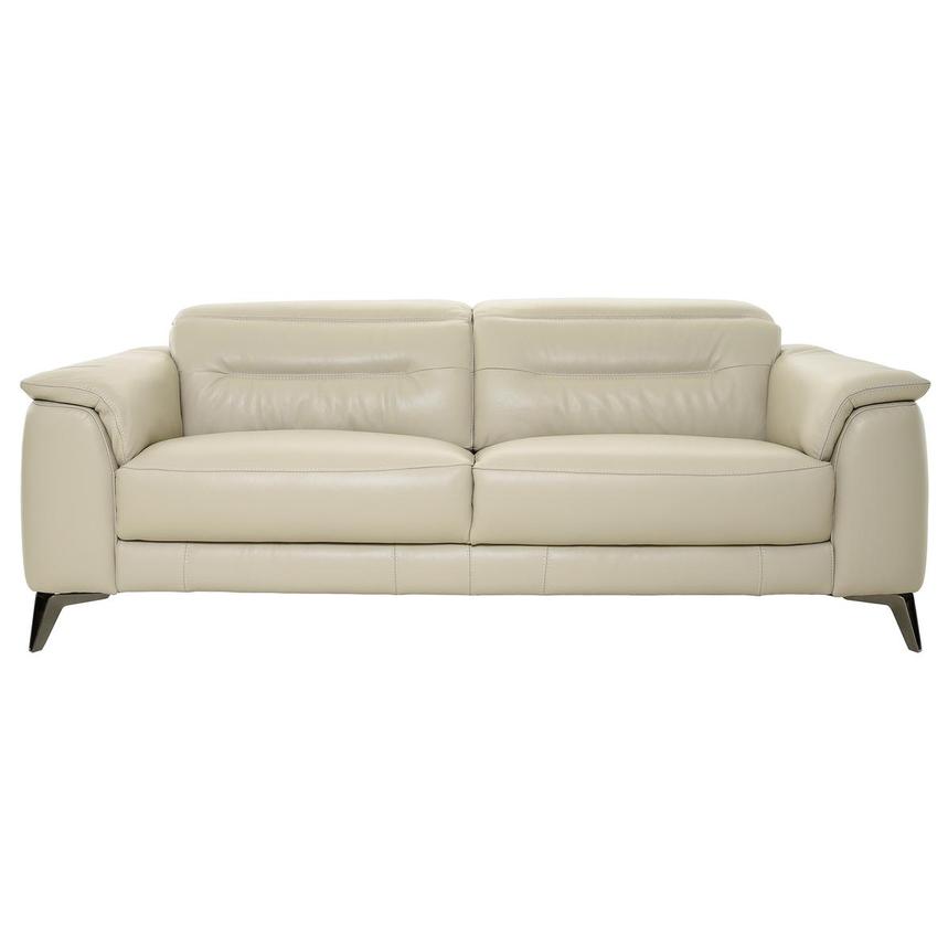 Anabel Cream Leather Sofa El Dorado, Cream Leather Couch