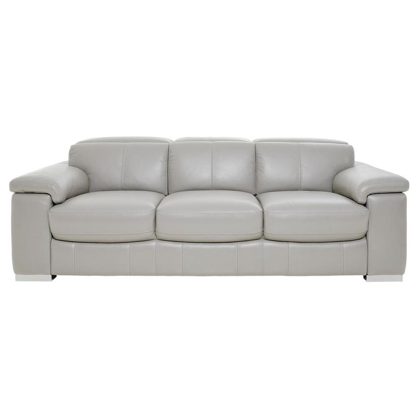 Charlie Light Gray Leather Sofa El, Gray Leather Living Room Suites