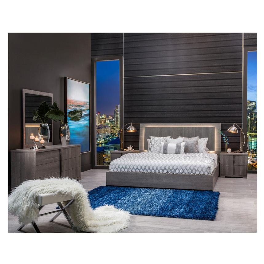 Tivo Gray Full Panel Bed El Dorado Furniture