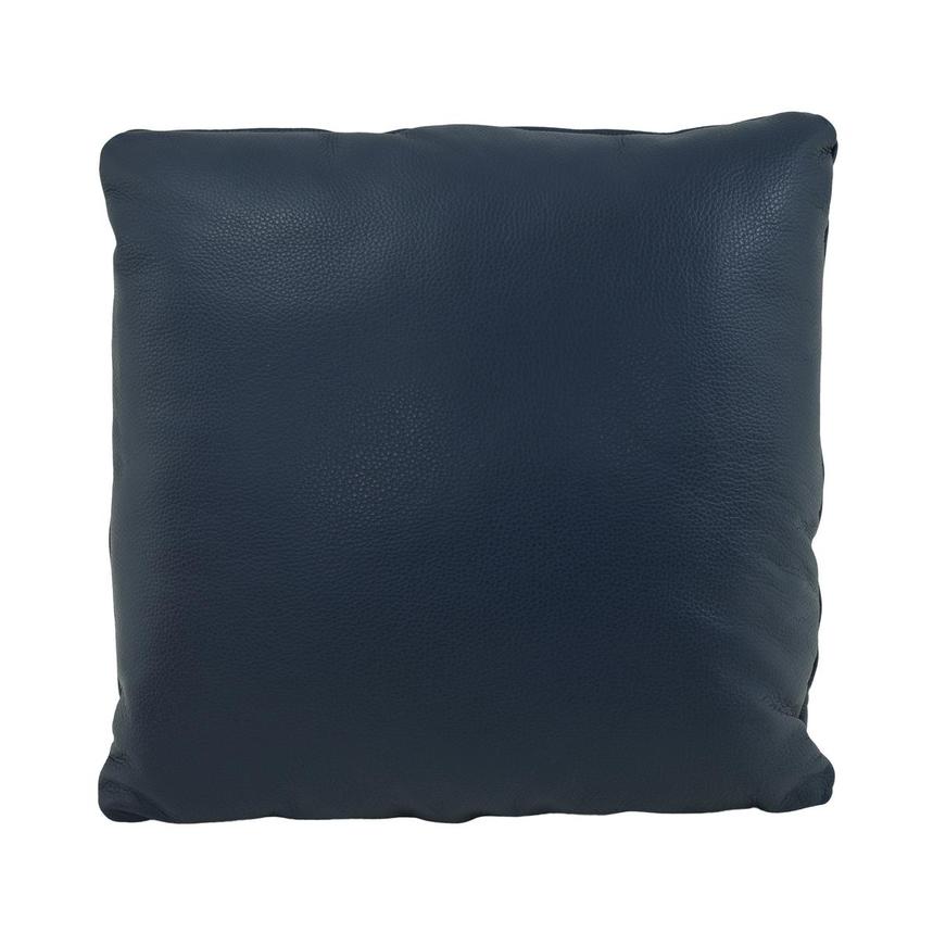 Cute Blue Leather Accent Chair w/2 Pillows  alternate image, 9 of 11 images.