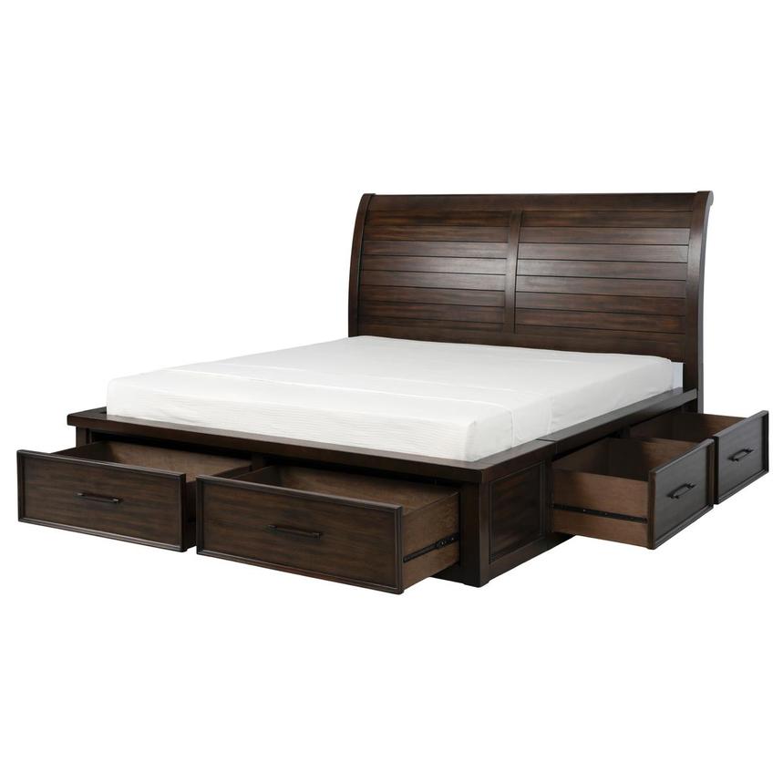 Justin Brown Queen Storage Bed alternate image, 3 of 9 images.