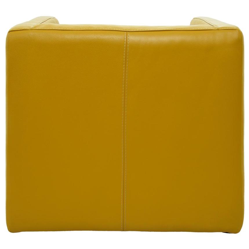 Cute Yellow Leather Accent Chair w/2 Pillows  alternate image, 6 of 11 images.