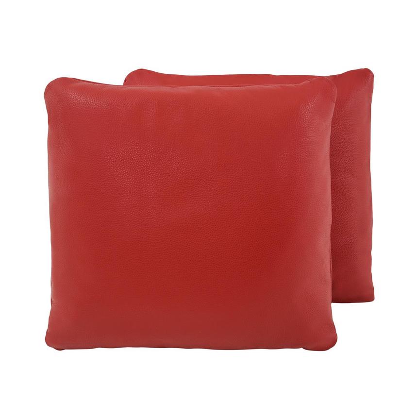 red and grey accent pillows