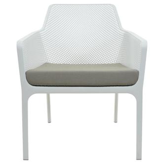 Net White Chair w/Cushion