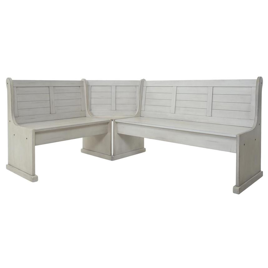 white nook bench