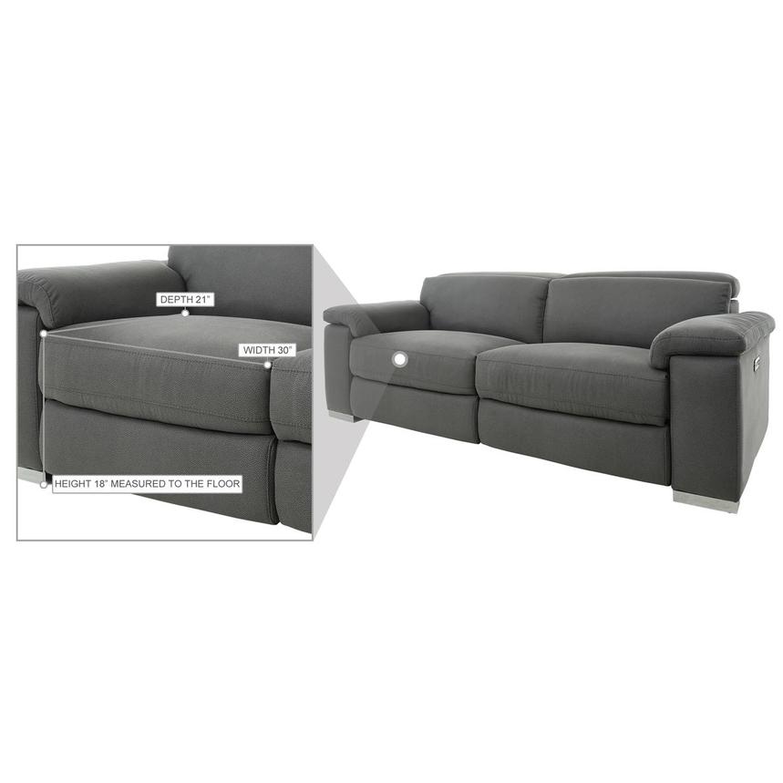 Karly Dark Gray Power Reclining Sofa  alternate image, 13 of 13 images.