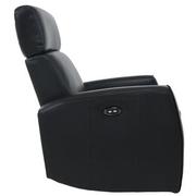 Lucca Black Leather Power Glider Recliner  alternate image, 6 of 10 images.