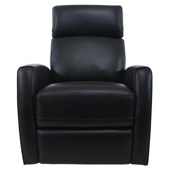 Lucca Black Leather Power Glider Recliner