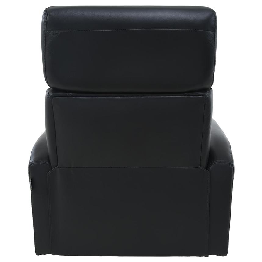 Lucca Black Leather Power Swivel Glider Recliner alternate image, 5 of 10 images.