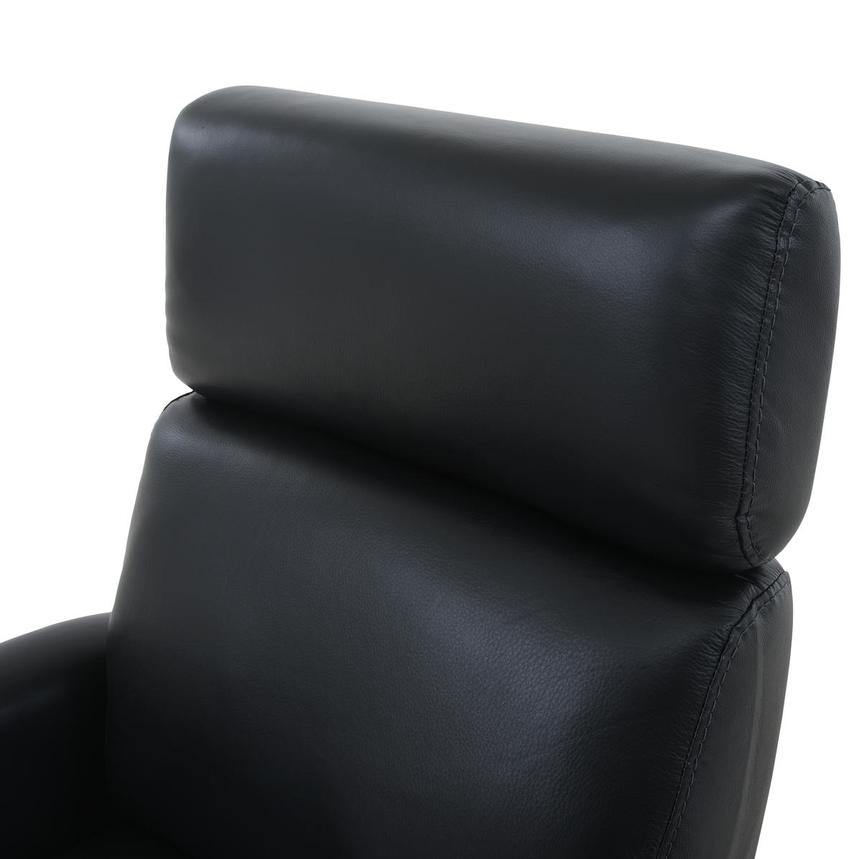 Lucca Black Leather Power Swivel Glider Recliner  alternate image, 7 of 10 images.