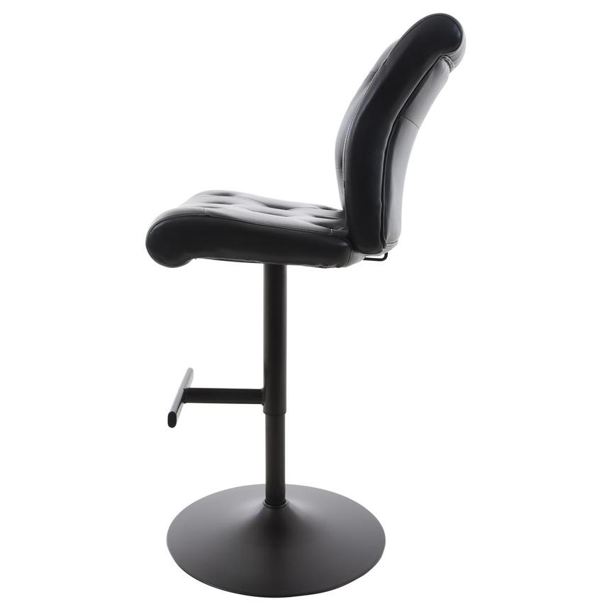 Black leather 2024 adjustable bar stools