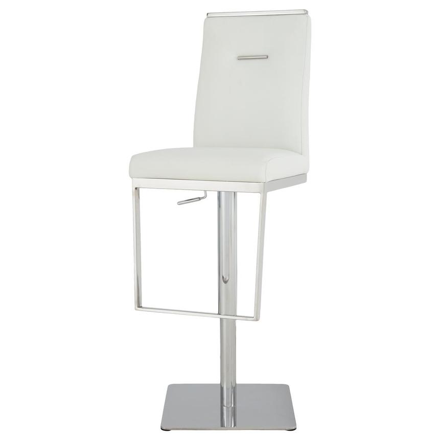 Hyde Leather White Leather Adjustable Stool  main image, 1 of 12 images.
