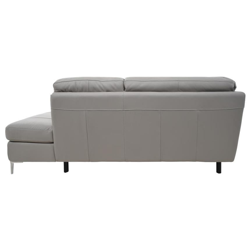 Taormina Gray Leather Corner Sofa w/Right Chaise  alternate image, 5 of 13 images.